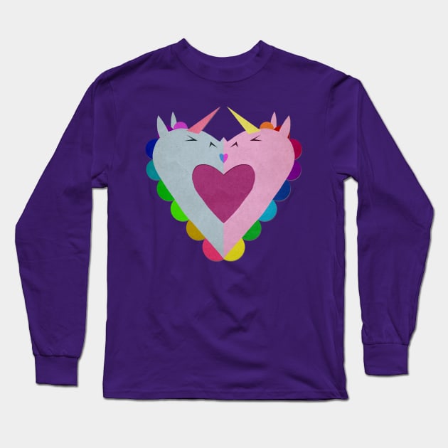 The heart has a kiss in mind Long Sleeve T-Shirt by Thatssounicorny